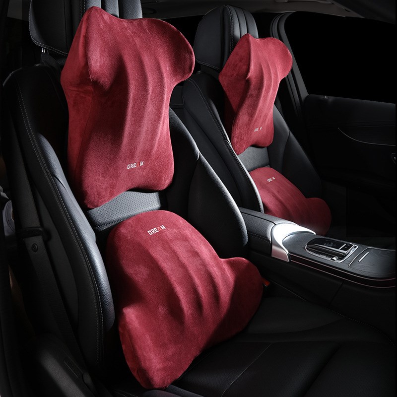 明跃汽车用品车载头枕肩颈枕头加大靠枕记忆棉座椅腰靠