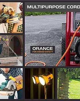 RVEV延长线NEMA14-50重型延长线带LED电源指示灯和电源线管理器