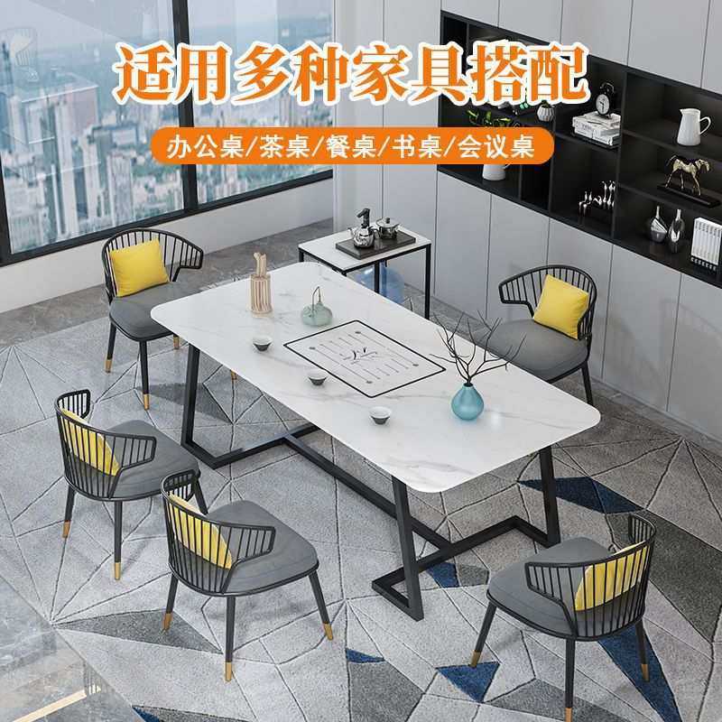 桌腿支架岩板大理石实木大板茶桌子腿餐桌脚轻奢茶几金属底座定作