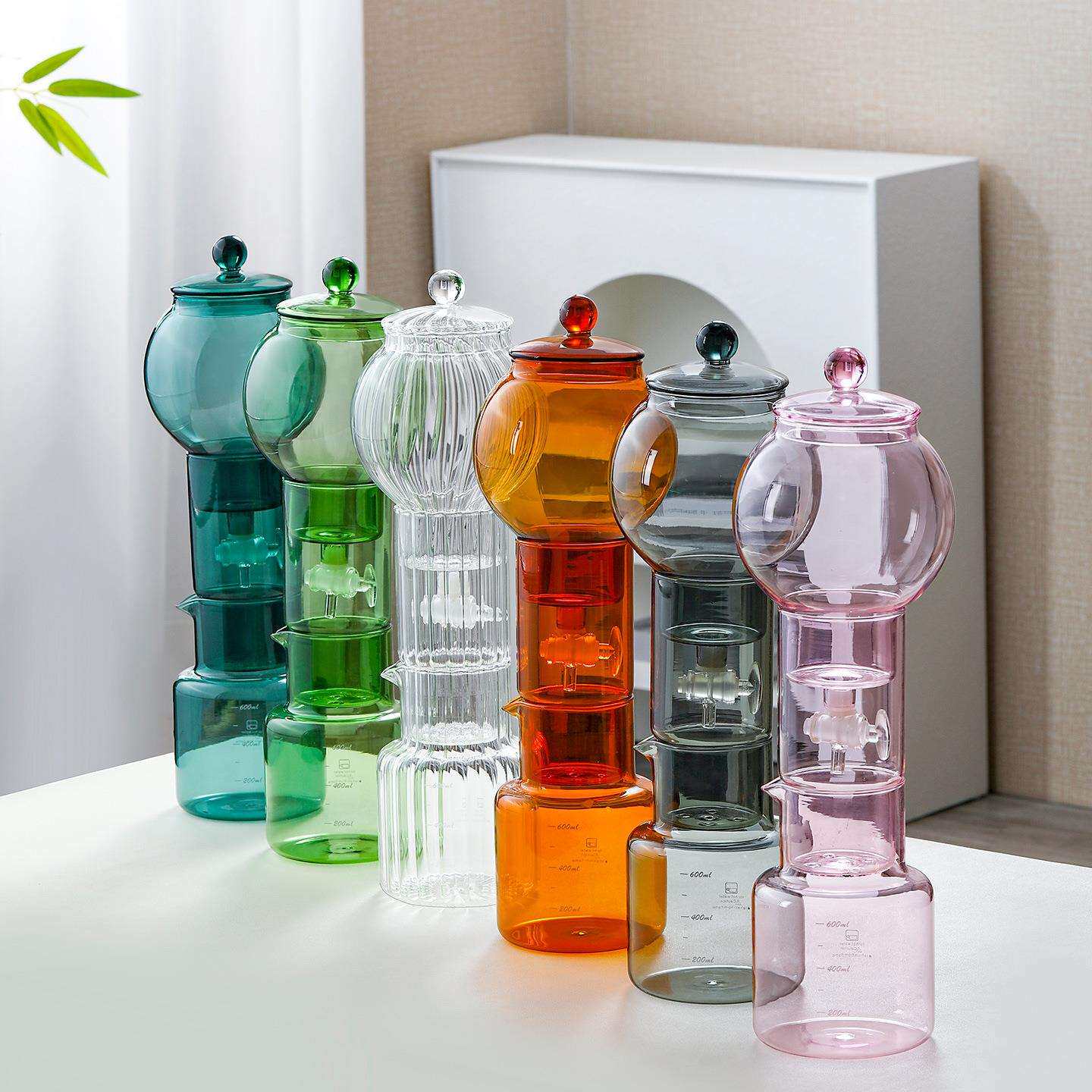 新品玻璃冰滴咖啡壶滴漏式过滤冷萃茶壶套装冰酿咖啡器具玻璃冰滴