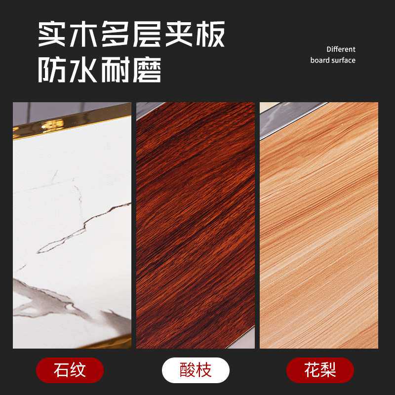9U火锅店手推不锈钢三层石纹餐车餐厅酒水车餐桌边推车装菜车小吃