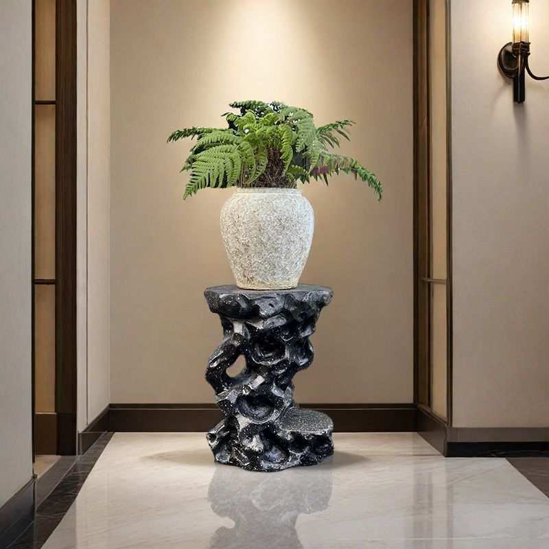 户外花架庭院室外新款仿真太湖石底座阳台中式盆景盆栽绿萝置物架