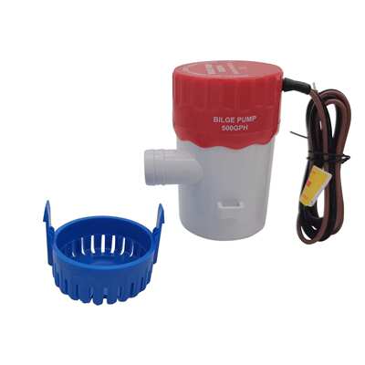 500/750/1100GPH舱底泵12V/24v直流潜水泵船用油小型微型电瓶水泵