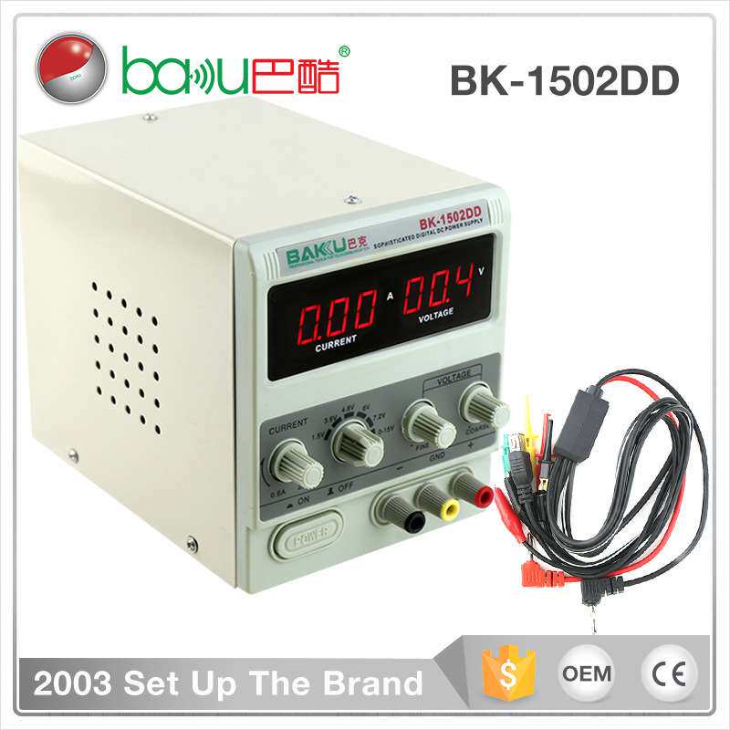 巴酷BK-1502DD直流稳压电源DC电流表笔记本手机维修数显15V2A可调
