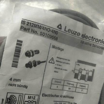 Leuze劳易测接近开关IS112MM/4NO-4E0/ISS212MM/2NC-8N0-M12