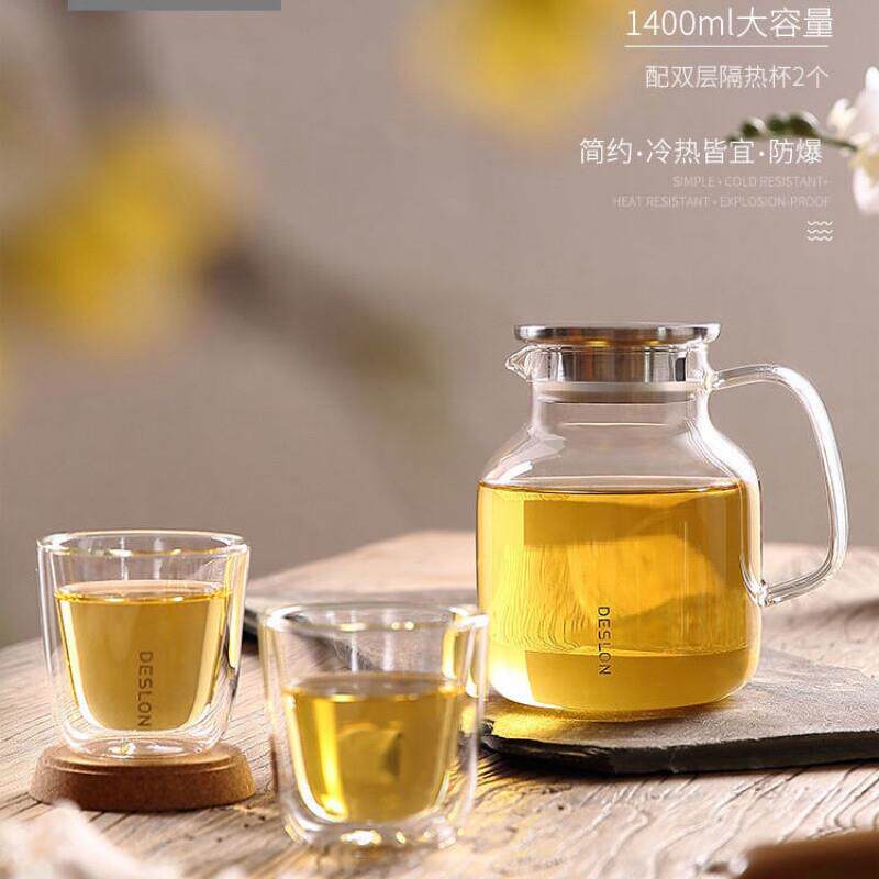 现货德世朗DQY-TZ016B冷水壶DESLON/清韵玻璃冷水壶套装茶壶水壶