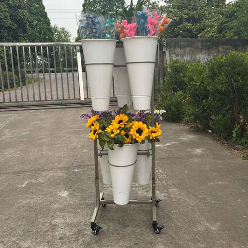 摆摊鲜花架展示架花店花架卖花可移动架子醒花桶架仿真花艺兰花架