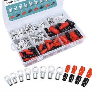 240件组合重型电线电池电缆镀锡铜孔管状SC环端子连接器分类套件