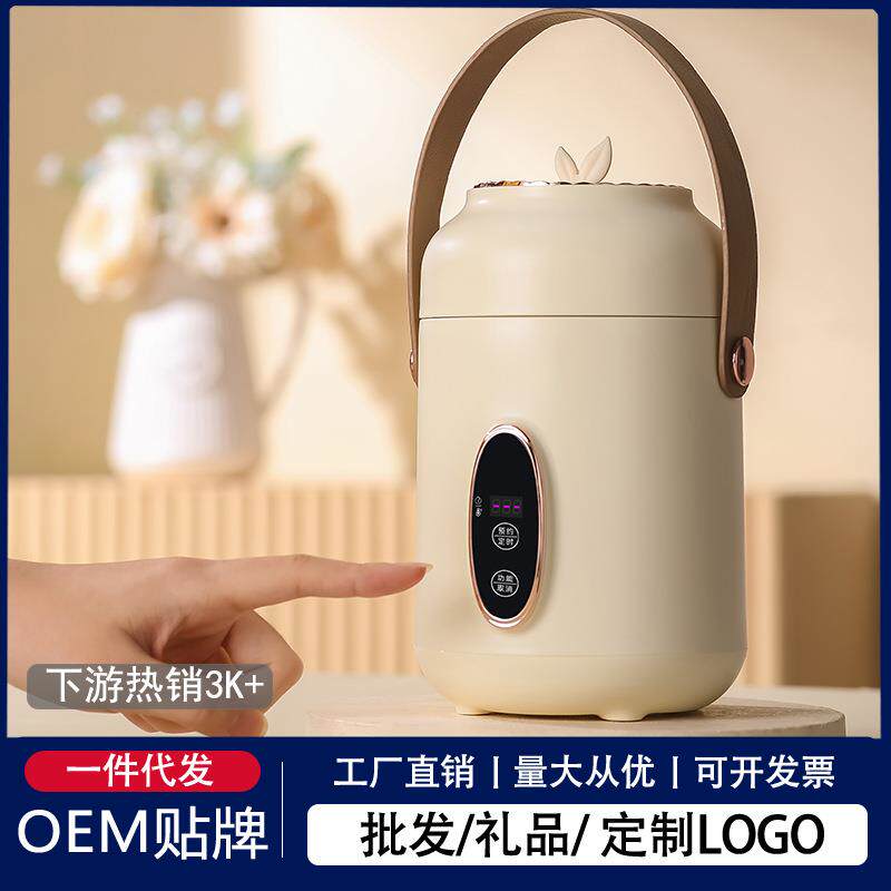 便携式加热烧水保温杯外出旅行迷你携带自动加热壶电热