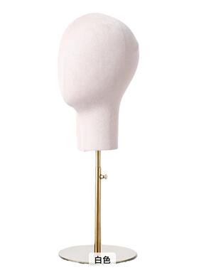 新款米白色包布头模黑色帽托灰色头模黄色绿色蓝色模特头帽架
