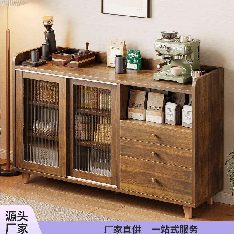 日式餐边柜靠墙一体客厅靠墙茶水柜厨房置物柜收纳柜子斗柜储物柜