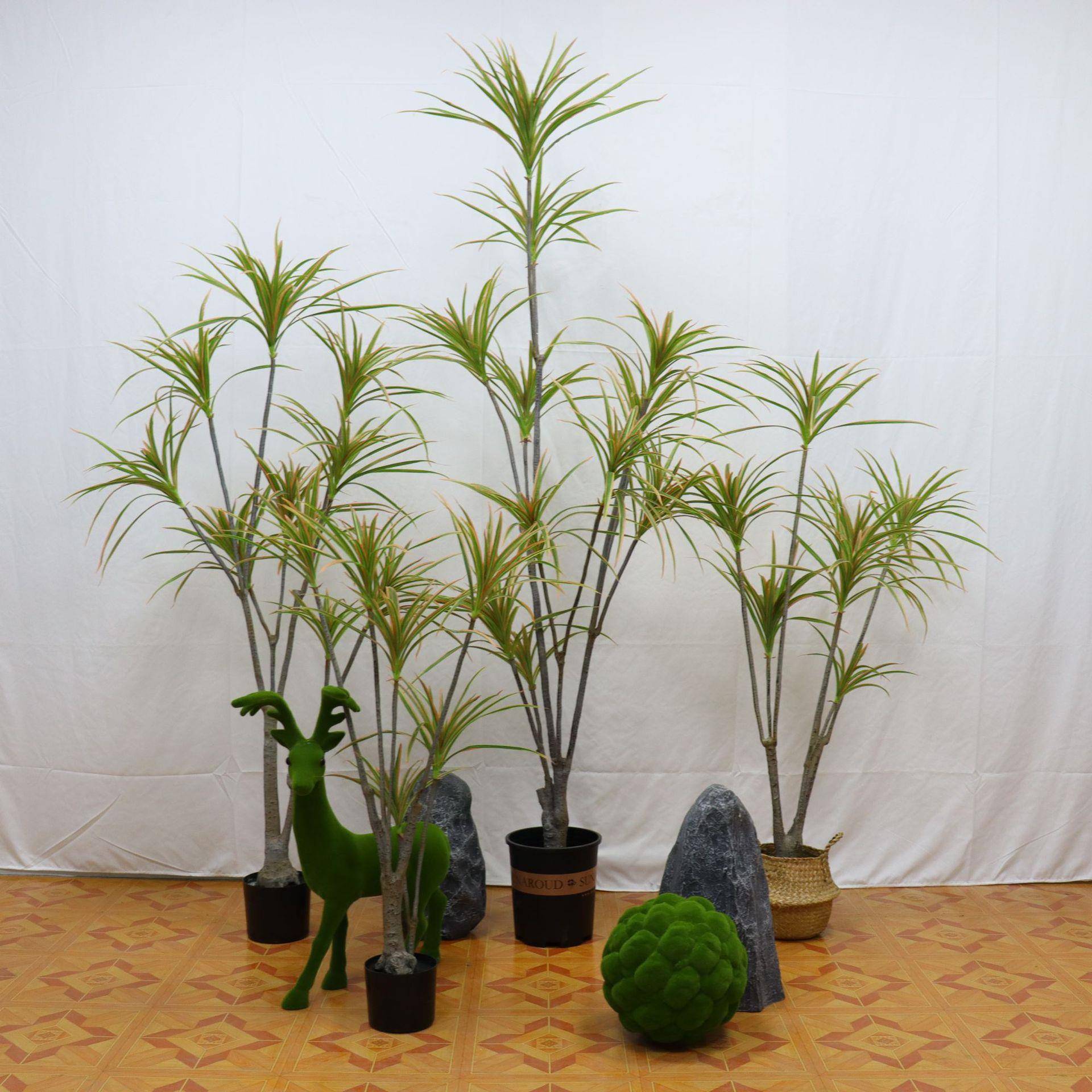 仿真植物龙血树千年木绿植盆栽家居客厅摆件室内橱窗软装设计盆景