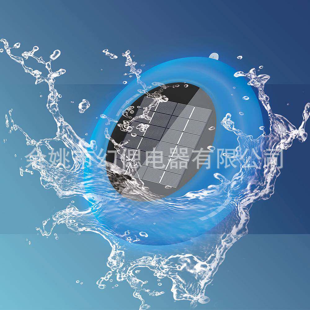 RGB变色七彩灯太阳能铜银离子泳池水抑藻消毒水净化器热卖