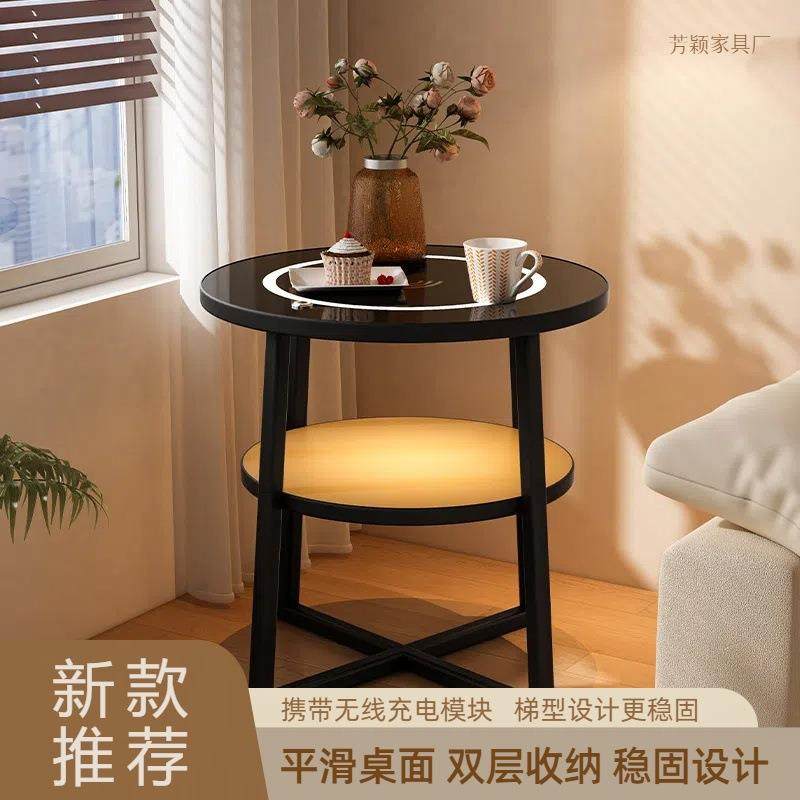 现代简约小茶几移动角几沙发边桌边床头柜置物架可充电双层茶几,纺织面料/辅料/配套,纺织机械配件,淘宝优惠券,粉丝福利购,淘宝优惠卷