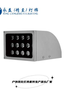 16W30W48W户外防水LED小壁虎单向壁灯外壳套件单头壁灯配件