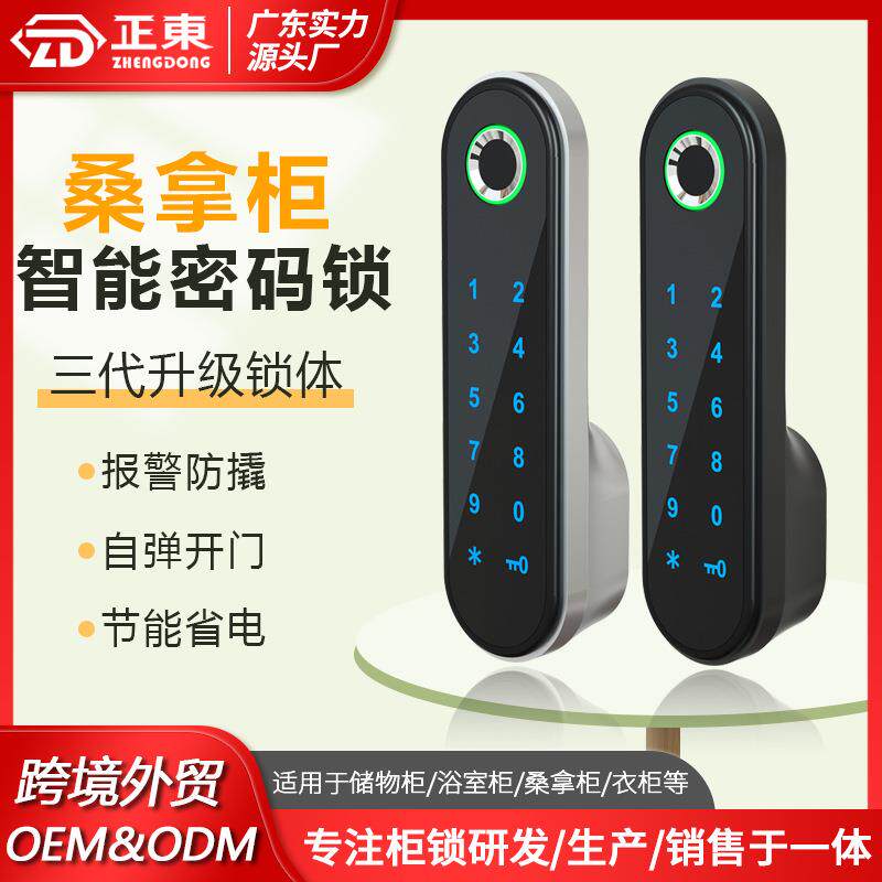桑拿锁指纹密码感应锁更衣柜电子锁健身房储物柜锁浴室柜门锁工厂