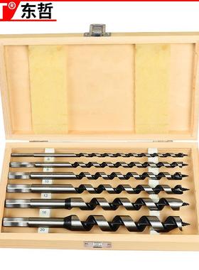 现货6PC木盒支罗钻支罗钻套装6件套支罗钻6-20木工钻木工工具套装