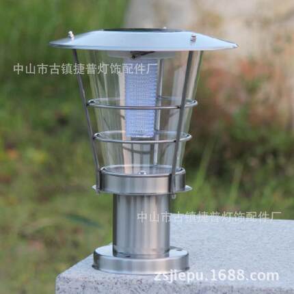 太阳能柱头灯户外LED太阳能柱子灯太阳能户外草坪景观亮化