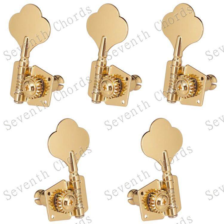 电贝司弦钮扭开放式贝斯琴头旋钮弦准轴Bass上卷弦器5个装金