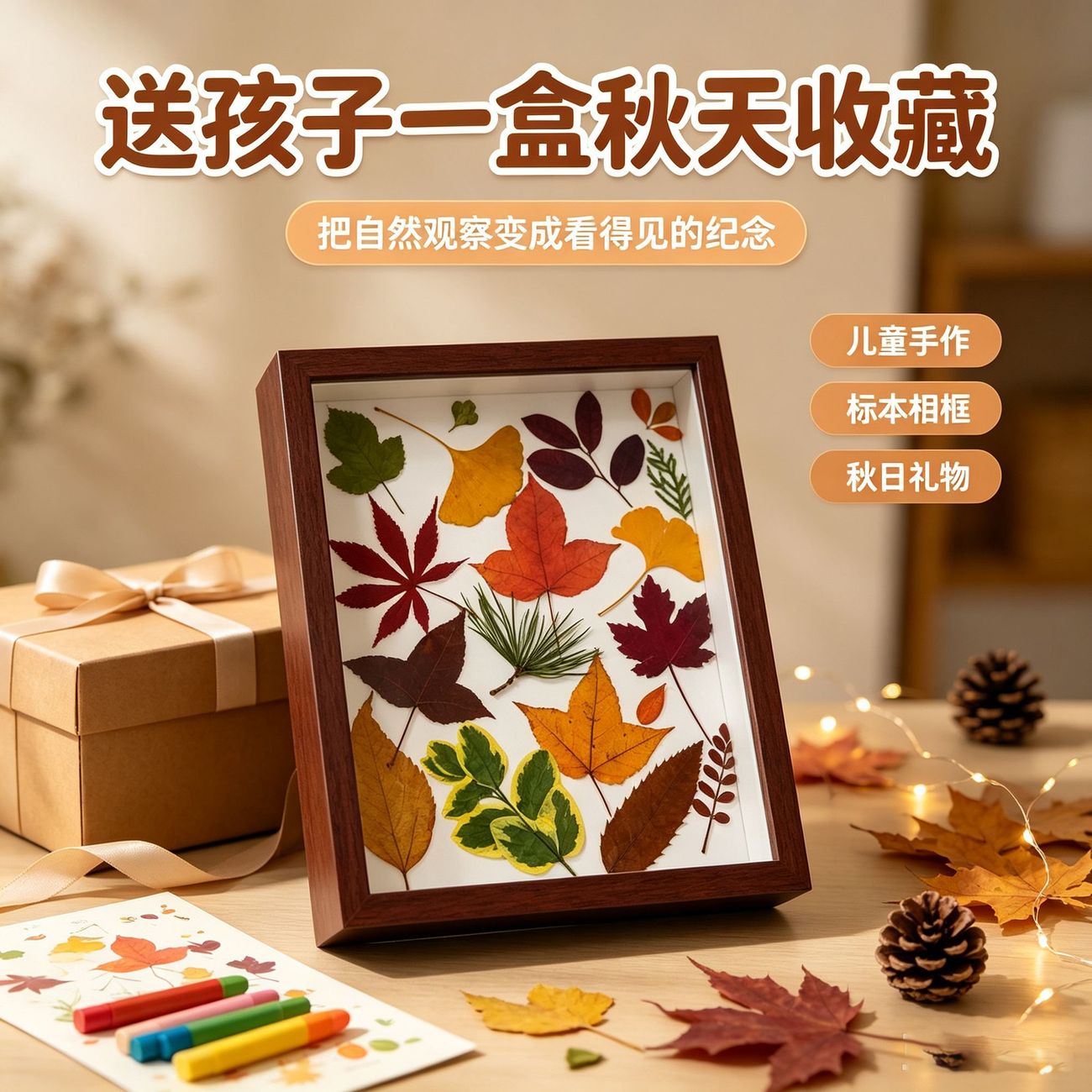中空树叶相框DIY植物标本摆台