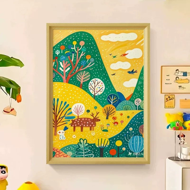 儿童挂墙作品展示收纳相框