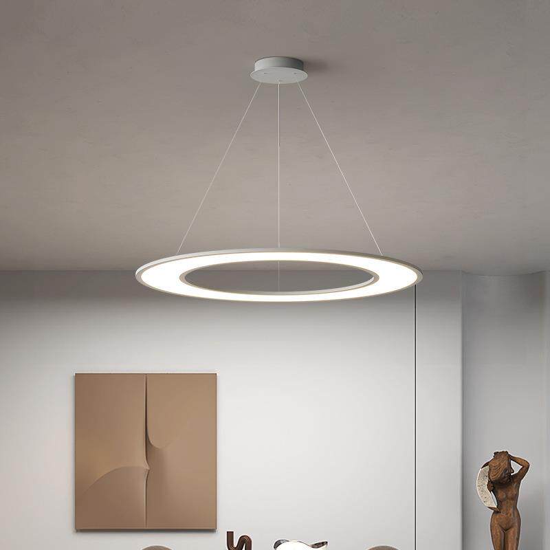 极简超薄餐厅客厅吊灯圆环现代简约北欧设计师loft公寓led灯具