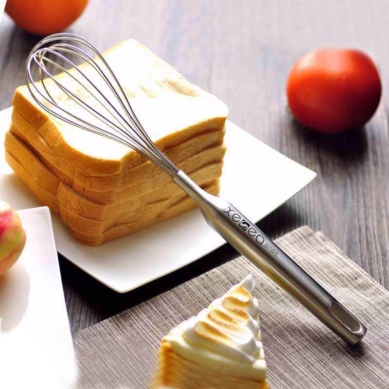 喜诗304不锈钢手动打蛋器 烘焙厨房小工具家用鸡蛋搅拌器一体成型