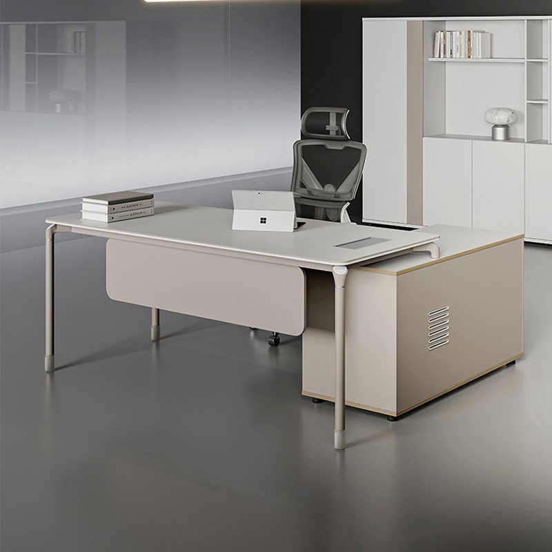 老板办公桌简约现代单人总经理主管办公室家具轻奢电脑桌椅组合