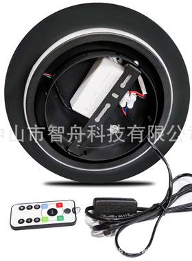 现代壁简约圆形方形REBRGB壁灯带室AP遥控走廊卧床头氛围炫彩Pled