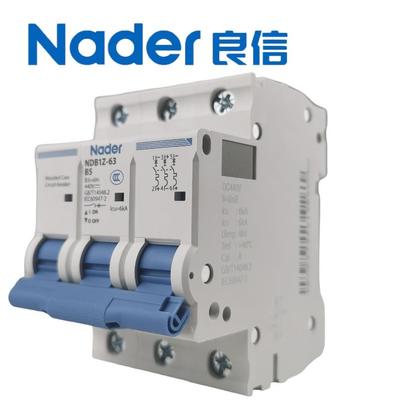 3Nader上海电器NDB1Z-63B型型直流CWA断路器小3P空开气关6A2A63A
