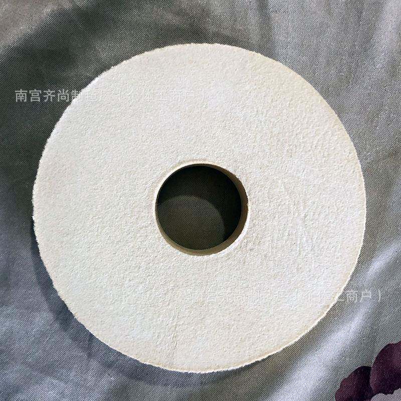 高密细平面度毛毡轮纯羊毛抛光羊毛垫镜面抛轮光轮平型VXA毛毛毡