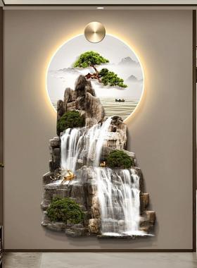 LED灯流水生财入户对HLT-469关装玄饰画挂过画立体门高端客厅走廊