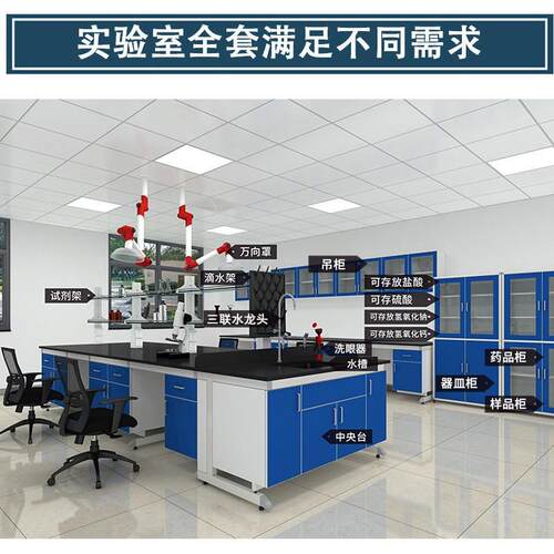 实验室试全验台钢木试验中央桌边台操作WSY-SY-1工作学校化学物理