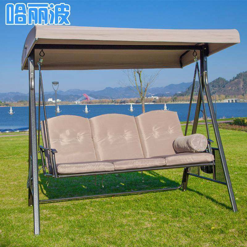 双休闲户室内090阳人台三人摇椅露台椅庭院外成人铁艺秋千