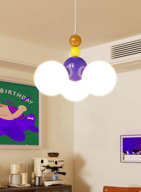 儿童房吸灯彩男多巴胺书房卧室灯2顶025342新款孩女孩护色眼房间