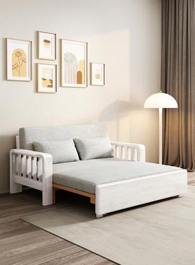 A用10实木沙发床两用可折叠小户型客厅坐卧伸LSCN家中式抽拉缩单