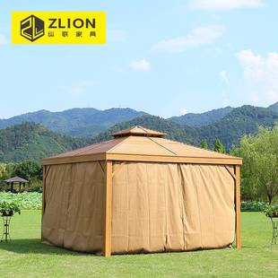 防雨户凉外亭酒店桌院TIK椅休闲庭四凉角亭遮阳棚古典民宿露台花