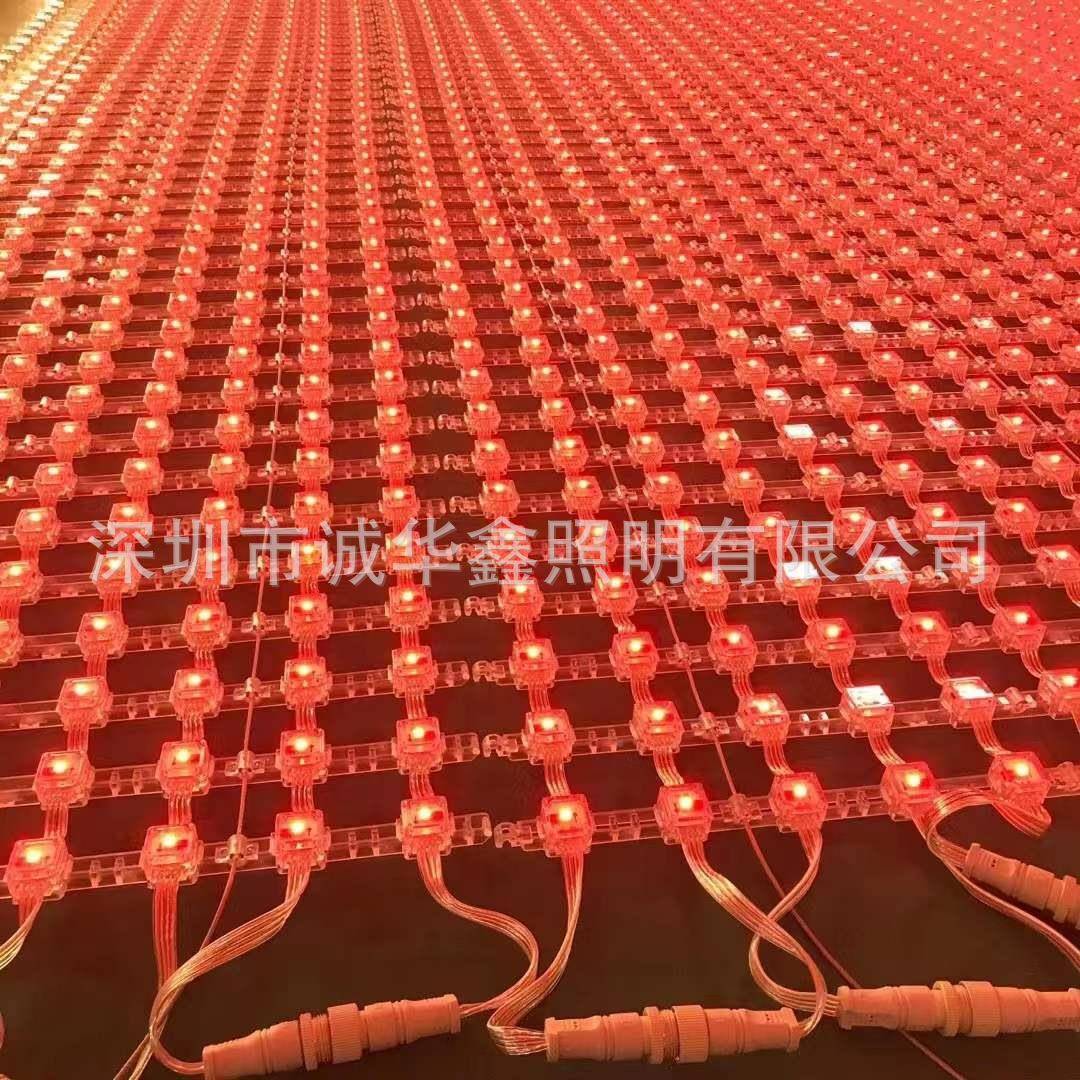 L户ed网格屏2公分彩点光源像素无品牌/性透明屏防水柔全卷帘点阵