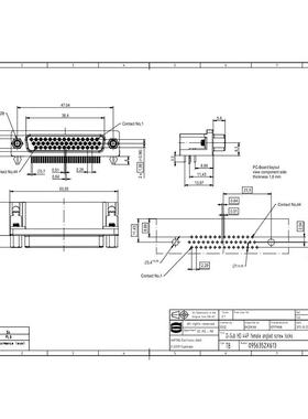 HRTING浩亭0BCP956345256132A4针接母头连接器波峰焊A接线方式