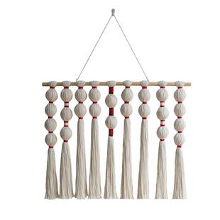 欧式圆饰球苏壁背挂手20251117工编织挂毯墙面装饰挂流件名宿酒店