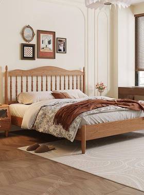 实木人床白蜡木莎床1.8米双床YF-X282#1.5米户温型小主卧室婚床