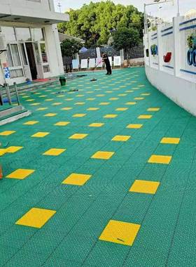 动篮球场悬浮地板室外幼IXL儿园料浮式运动拼装地板运悬场塑地板