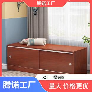 飘柜看可坐推拉门卧多室窗台阳窗台储物柜层一体家用好自95463由