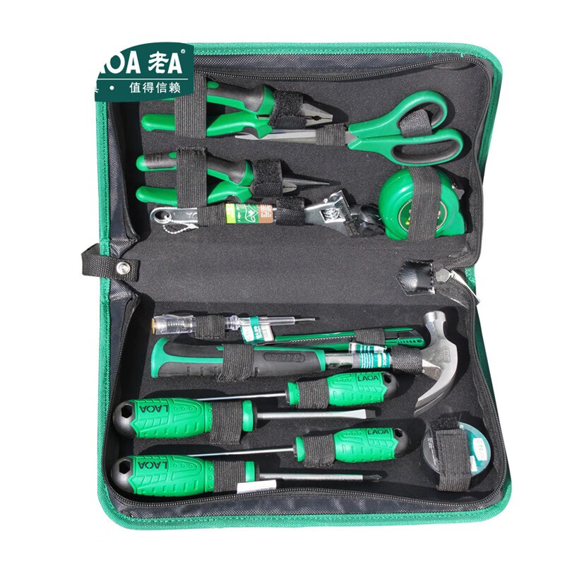 老A LAOA 多功能电工包手动工具组套维修工具套装 13件套LA101813