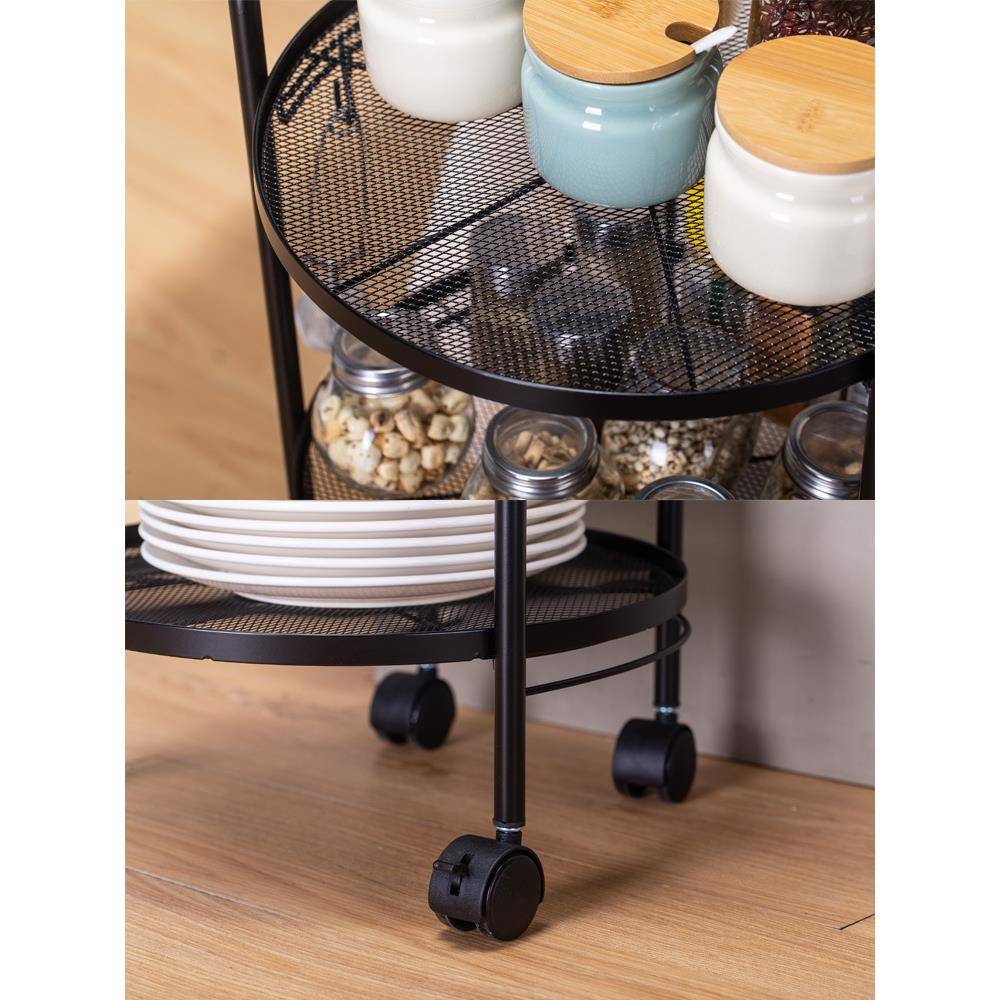 架可移动菜置物架厨房子落地多层多功能圆形蔬放菜F96TJS89篮收纳