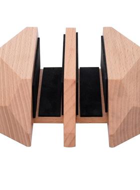 底家居办公室木架质笔1191记本收纳座木双槽榉电脑支收纳整理架