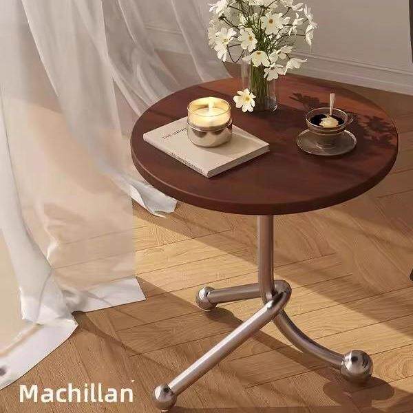 沙发几客985厅边家用茶几边阳台意小圆桌中古简创约桌角几卧室床