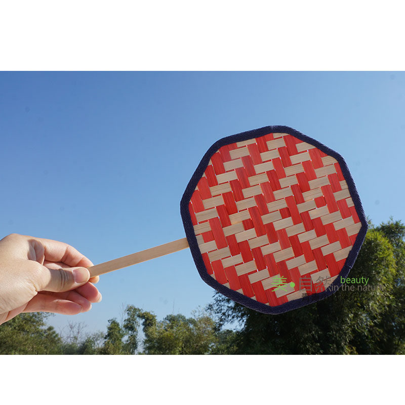 竹编扇子diy材料包详细竹编教程新手竹编材料包团扇筠扇diy材料包