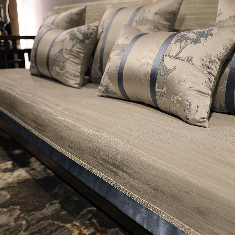 中式沙发垫笠防滑现代简约实木布艺沙发套沙发巾四季通用盖布