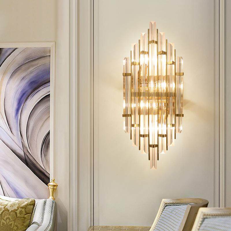 简约轻奢后现代水晶壁灯创意个性客厅墙壁卧室床头灯北欧过道灯具